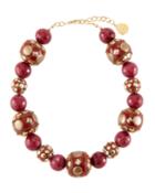 Mixed Red Bead Necklace