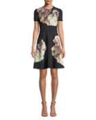 Kaitlyn Short-sleeve Floral-print Full