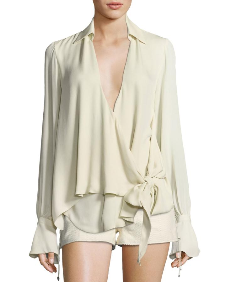 Stagecoach Long-sleeve Tie-front