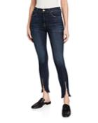 Le High Skinny Split Zip-hem Ankle Jeans