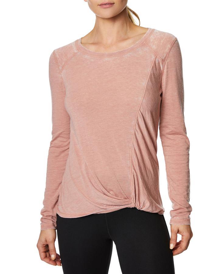 Twisted Hem Acid-wash Tee