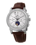 43mm Limited Edition Moonphase Watch, Brown/steel