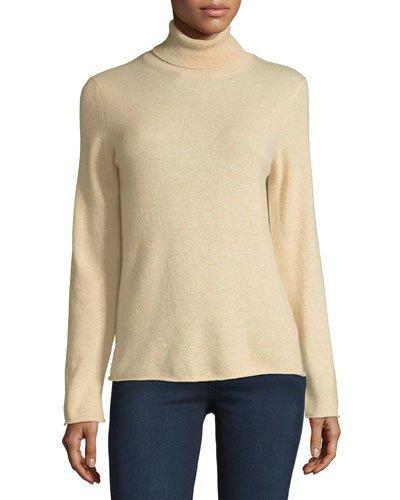 Cashmere Turtleneck Sweater, Oatmeal