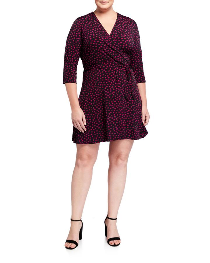 Plus Size Perfect Wrap 3/4-sleeve
