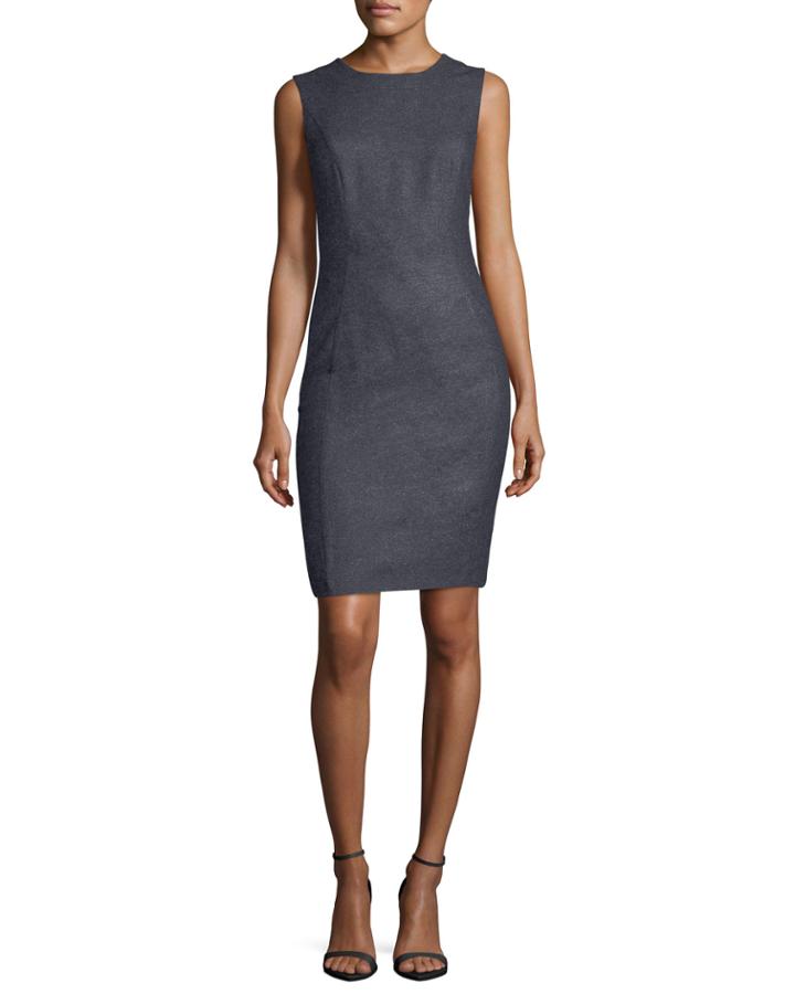 Jewel-neck Sleeveless Cashmere-blend
