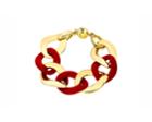 Extra-large Curb-link Bracelet, Red