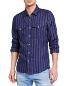 Men's Stripe Linen