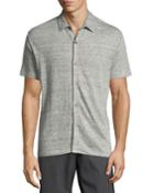Zephyr Linen Knit Button-front