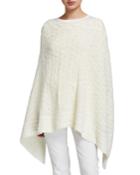 Cable-knit Poncho