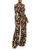 Imogene Floral Tie-neck Jumpsuit