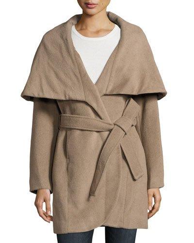 Marla Wool-blend Belted Cocoon Jacket