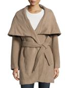 Marla Wool-blend Belted Cocoon Jacket