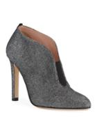 Trois Glitter Slip-on Booties
