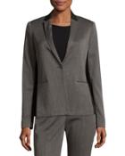 Nima One-button Jacket, Gray/black