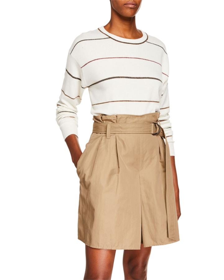 Cashmere Crewneck Double-hem