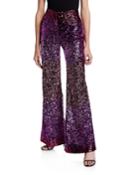 Degrade Sequined Stovepipe Trousers