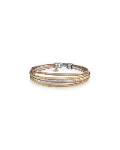 Classique Multi-row Micro-cable Bangle Bracelet, Bronze