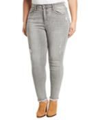 High-rise Rolled Skinny Jeans,