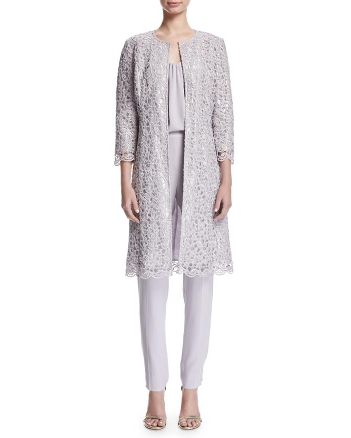 Gita Guipure Lace Jewel-neck Topper