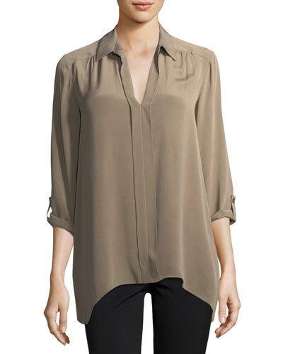 Classic Silk Dolman-sleeve Tunic
