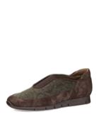 Celia Slip-on Suede Trainer, Brown