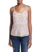 Juliet Scoop-neck Beaded Cami Top