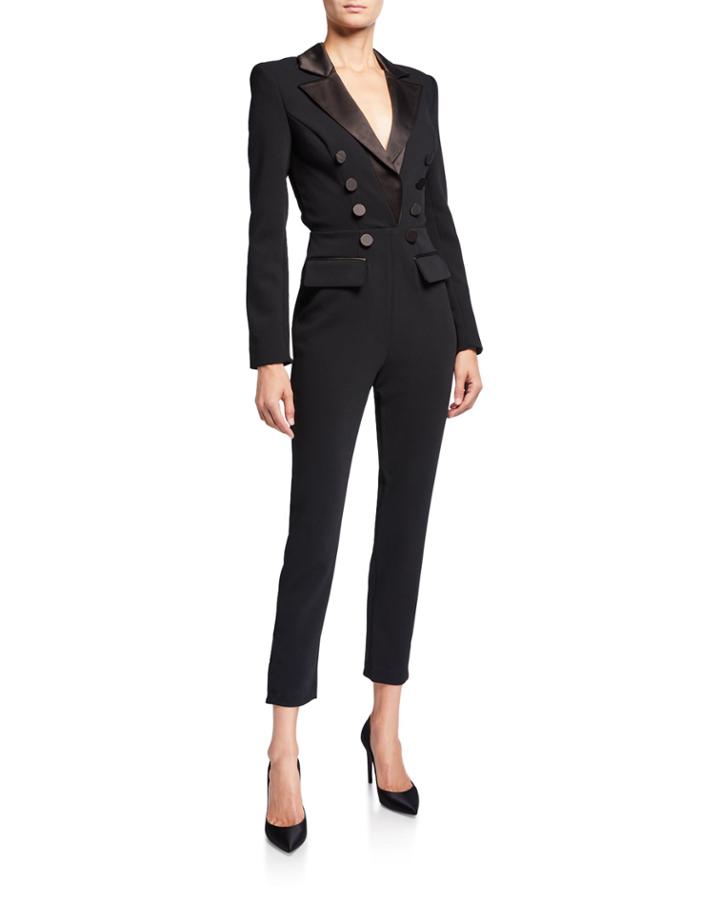 Debbie Tux Jumpsuit W/ Cutout Back