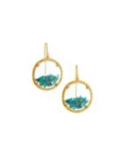 Shaker Birthstone Earrings, December Turquoise