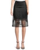 Orchid-embroidery A-line Organza