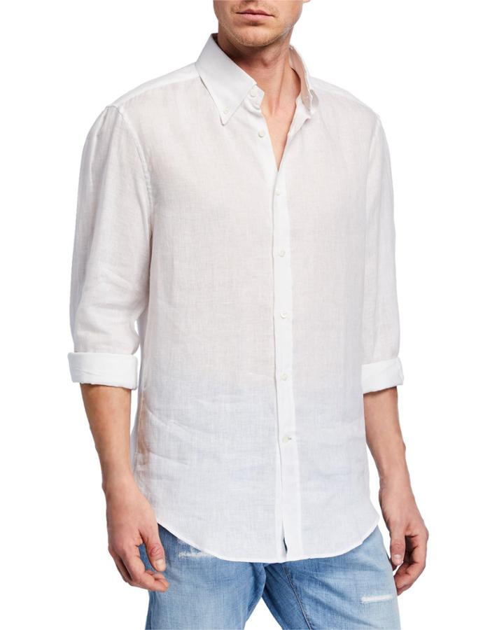 Men's Linen Button-down
