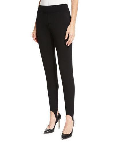 Jersey Stirrup Leggings, Black