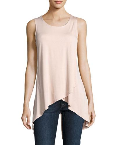 Scoop-neck Tulip-hem Tank
