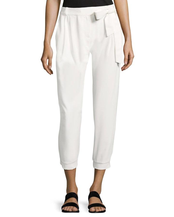 Elliott Mid-rise Cropped Pants, White