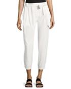 Elliott Mid-rise Cropped Pants, White