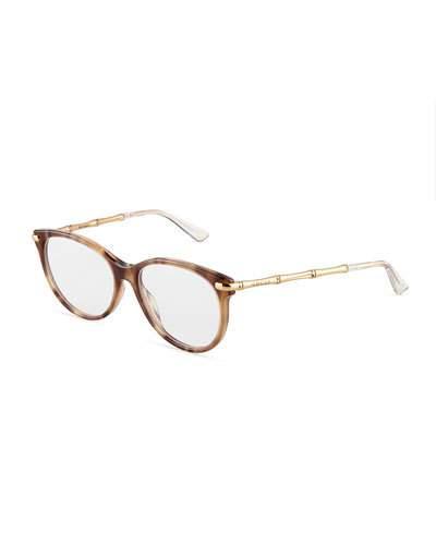 Round Acetate Bamboo-style Optical Glasses