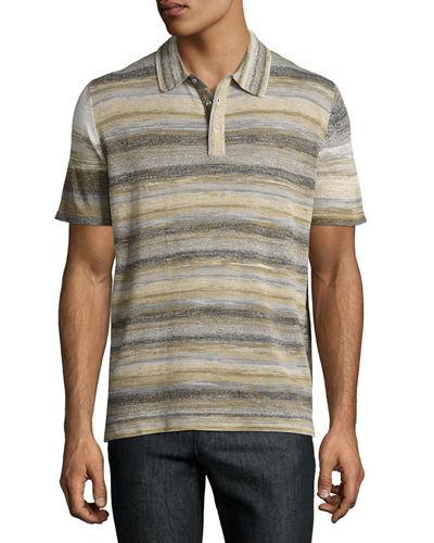 Marled-striped Polo