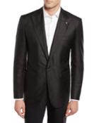 Men's Solid Textured Dinner Jacket