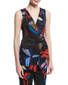Double-breasted Printed Envers Vest