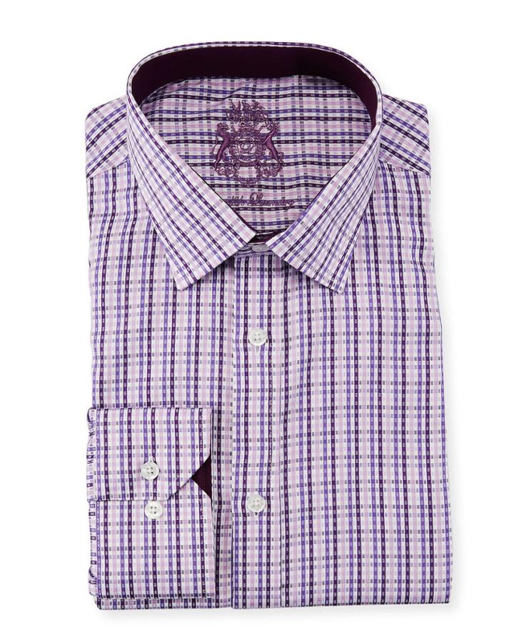 Classic-fit Micro-gingham Dress