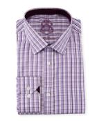 Classic-fit Micro-gingham Dress