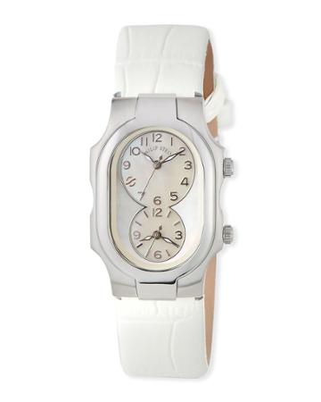 Small Signature Mother-of-pearl Watch W/ Leather