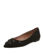 Ritchie Embellished Ballerina Flat, Black