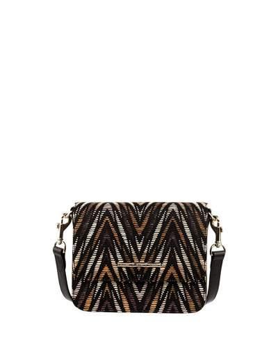 Brie Fabric Crossbody Bag, Black/multi