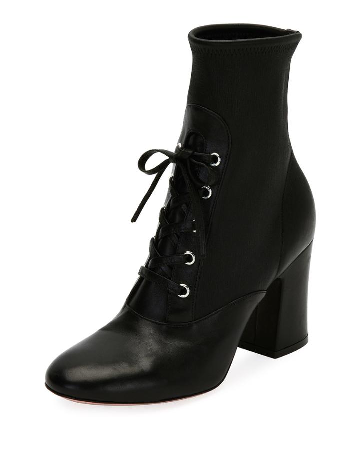 Palmer Stretch Napa Lace-up Bootie, Black