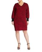 Plus Size Bernadette Animal Stripe Long-sleeve