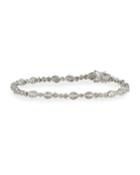 14k White Gold Diamond Bow Tie Bracelet
