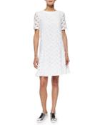 Flying Kenzo Eyelet Flounce Dress