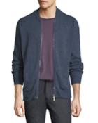 Men's Zip-front Linen/cotton Cardigan