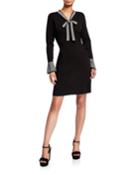 Tie-neck Flare-sleeve