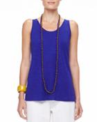 Long Organic Linen-jersey U-neck Tank